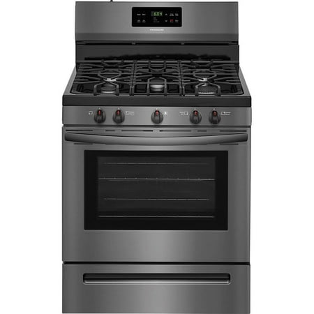 Frigidaire - 5.0 Cu. Ft. Self-Cleaning Freestanding Gas Range - Black Stainless Steel