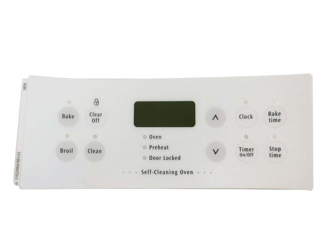 Frigidaire 316220804 Control Overlay