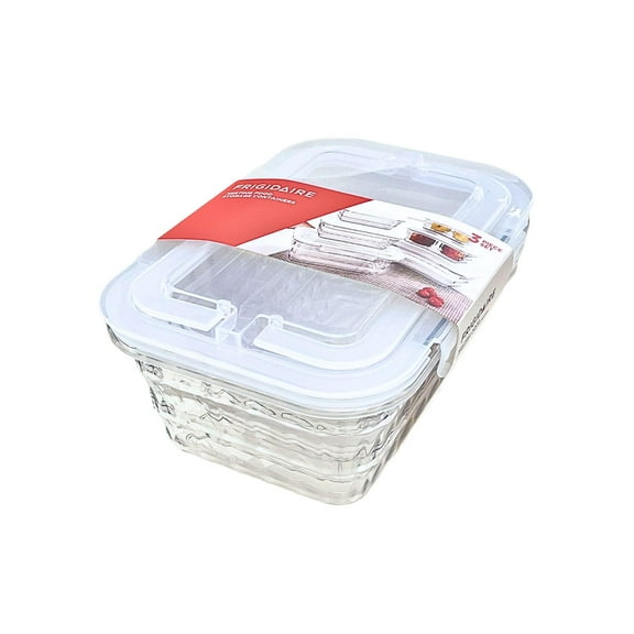 Frigidaire 3PC Nested Storage Containers with Lids and Built-in Handle
