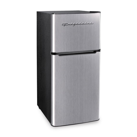 Frigidaire 4.5 Cu. ft. Compact Refrigerator with Freezer, 2-Door Mini Fridge for Apartment, Dorm, Office, Stainless Steel