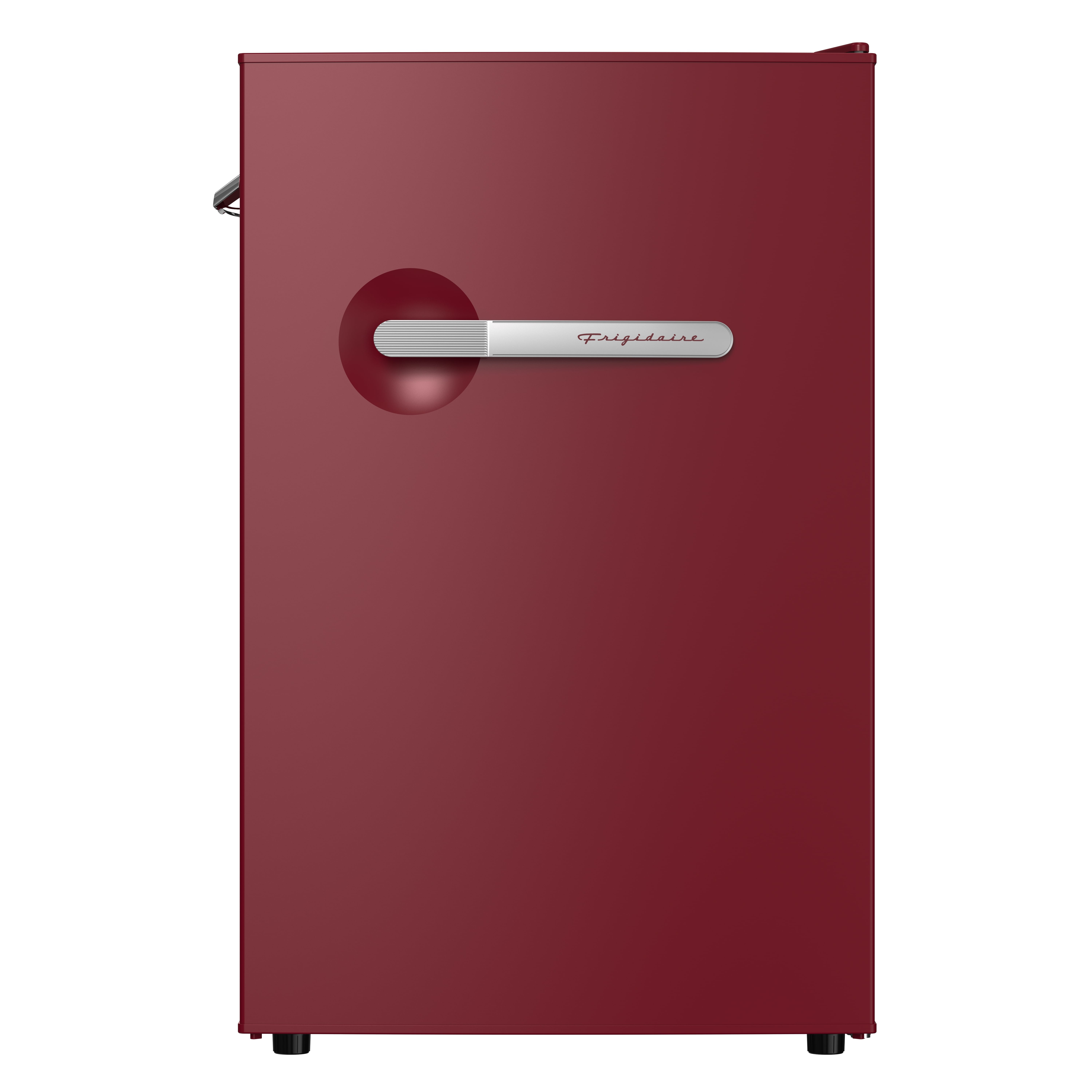 Frigidaire 4.5 Cu. ft. Compact Retro Fridge with Built-in Side Bottle Opener, Mini Fridge with Chiller Compartment, Merlot
