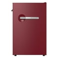 thumbnail image 1 of Frigidaire 4.5 cu. ft. retro compact fridge built-in side bottle opener W: 21.65" x L: 22.24" X H: 32.91" (Merlot), 1 of 6