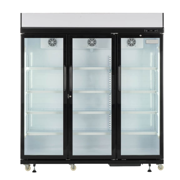 Frigidaire 49.4 Cu. ft. Triple Door Glass Display Commercial Refrigerator with Digital Control