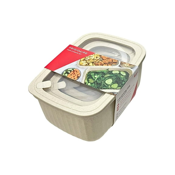 Frigidaire 4pk Food Storage Container with Lid, Eco-Friendly