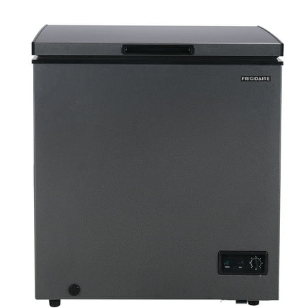 Frigidaire 5.0 Cu. ft. Garage-Ready Chest Freezer, Compact Deep Freezer for Kitchen, Apartment, Small Freezer for Bulk Storage, Black Granite
