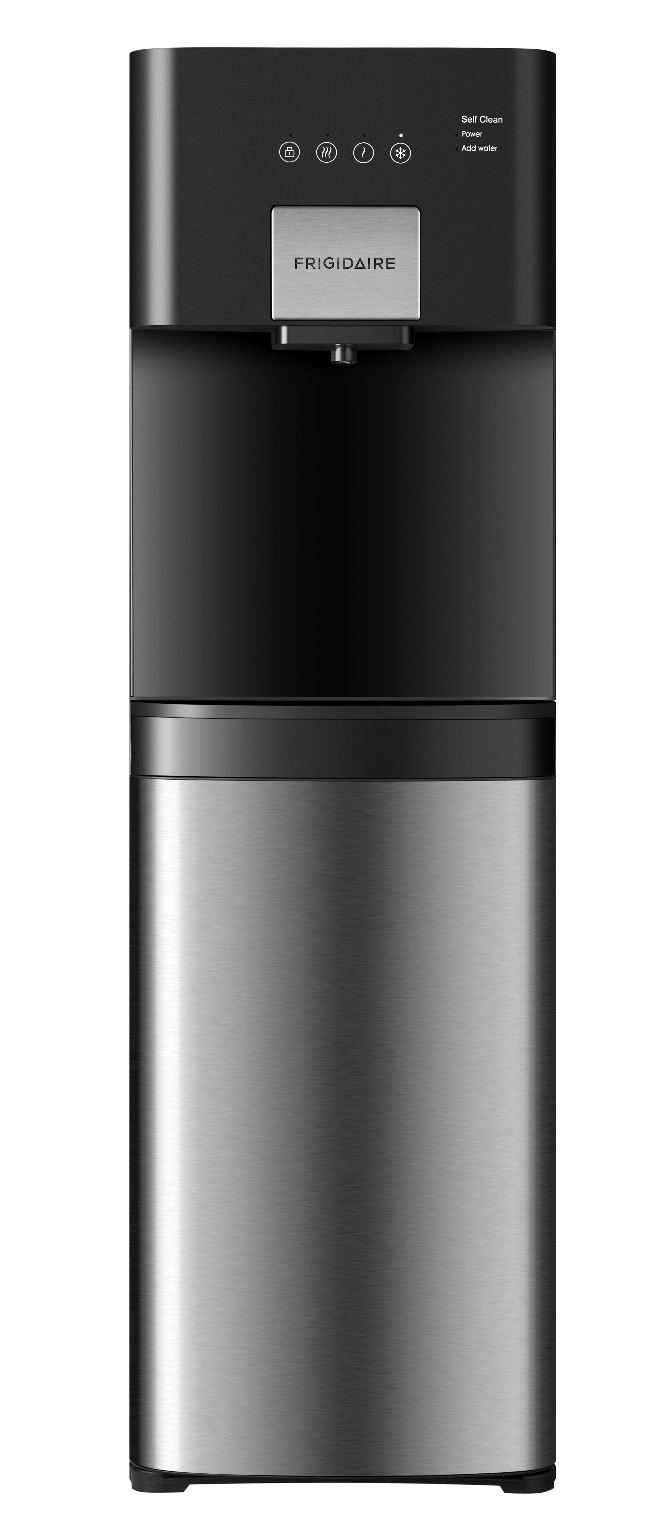 Frigidaire 5 Gallon Bottom Loading Hot and Cold Water Dispenser with UV Sterilization, Stainless Steel EFWC697