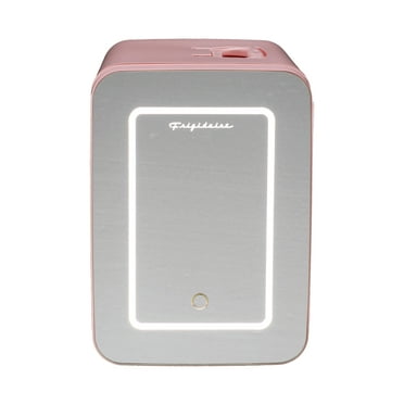 Frigidaire 6.5l, 9 Can Lighted Beauty Mirror Mini Personal Fridge Cooler, Pink, EFMIS170