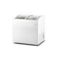 thumbnail image 1 of Frigidaire 6.7 Cu. ft. Curved Glass Top Display Freezer, 2 Door Convertible Freezer Refrigerator with Lockable Glass Door and Wheels, White, 1 of 15