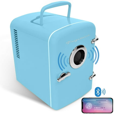 Frigidaire - 6 Can Mini Fridge / Bluetooth Speaker - Blue