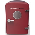 thumbnail interactive-video image 1 of Frigidaire 6 Can Mini Fridge, 4L Portable Personal Cooler – Retro Skincare Fridge, Small Compact Refrigerator, Red, 1 of 9