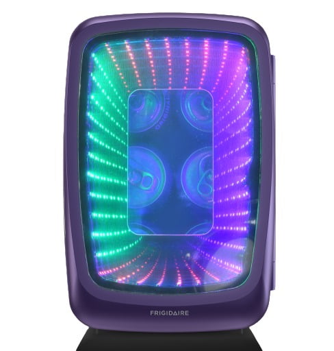 Frigidaire 6-Can Retro Gaming Light-up Portable Beverage Mini Fridge, EFMIS179 (Purplehaze)