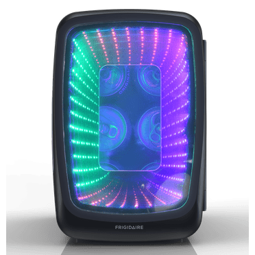 Frigidaire 6-Can Retro Gaming Light-up Portable Beverage Mini Fridge, EFMIS179 (Stealth), EFMIS179-STEALTH-CP4