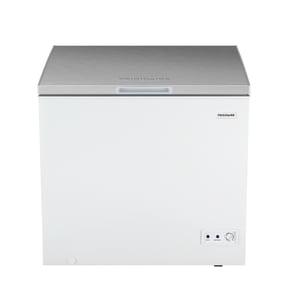Frigidaire 7.0 Cu. ft. Garage Ready Chest Freezer, Deep Freezer with Stainless Steel Lid, White