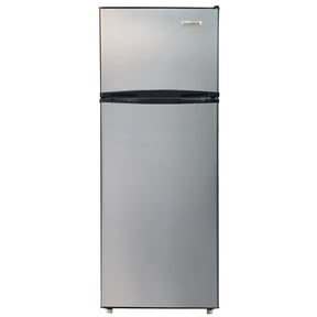 Frigidaire 7.5 Cu. ft. Top Mount Refrigerator, Apartment Size Fridge with Reversible Doors, Platinum