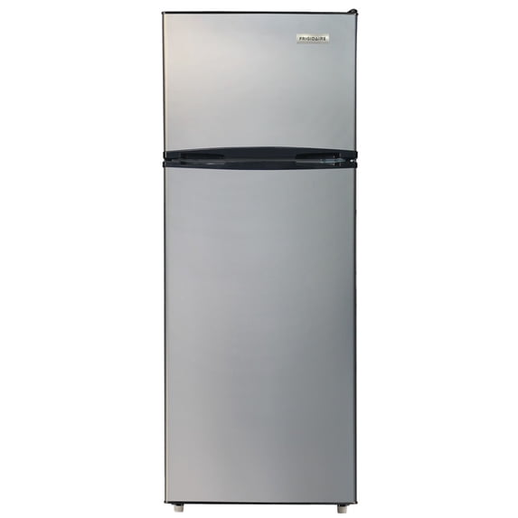 Frigidaire 7.5 Cu. ft. Top Mount Refrigerator, Apartment Size Fridge with Reversible Doors, Platinum