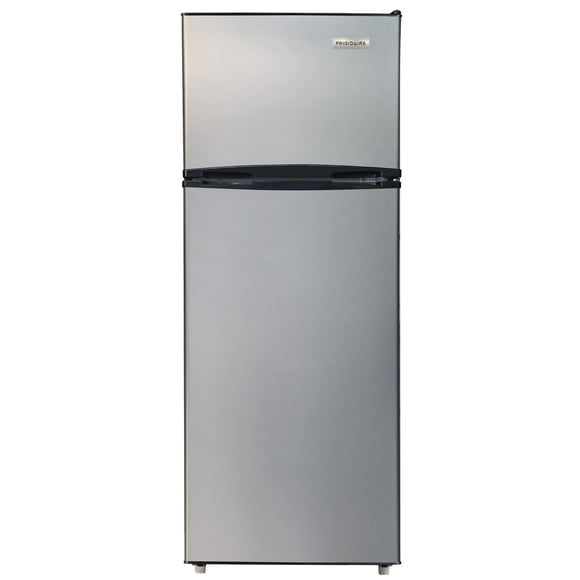 Frigidaire 7.5 Cu. ft. Top Mount Refrigerator, Apartment Size Fridge with Reversible Doors, Platinum