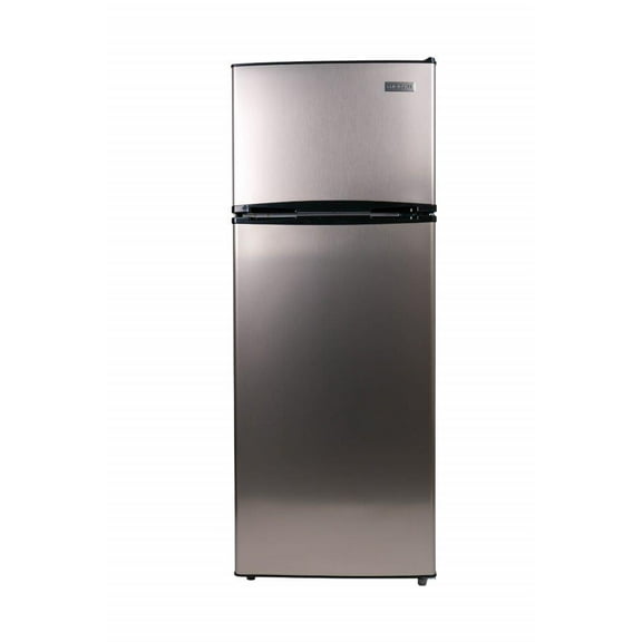 Frigidaire 7.5 Cu. ft. Top Mount Refrigerator, Apartment Size Fridge with Reversible Doors, Platinum
