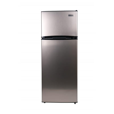Frigidaire 7.5 Cu. ft. Top Mount Refrigerator, Apartment Size Fridge with Reversible Doors, Platinum