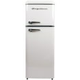 thumbnail interactive-video image 1 of Frigidaire 7.5 Cu. ft. Retro Refrigerator, Apartment Size Top Mount Fridge with Chrome Handles, Cream EFR756, 1 of 14