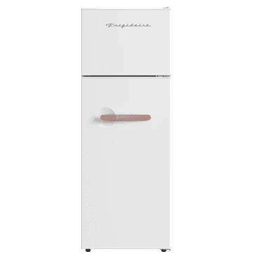 Frigidaire, 7.5 cu. Ft. Retro Top Mount Fridge, EFR768, W: 20.59" x L: 22.24" X H: 56.38", Rosegold White