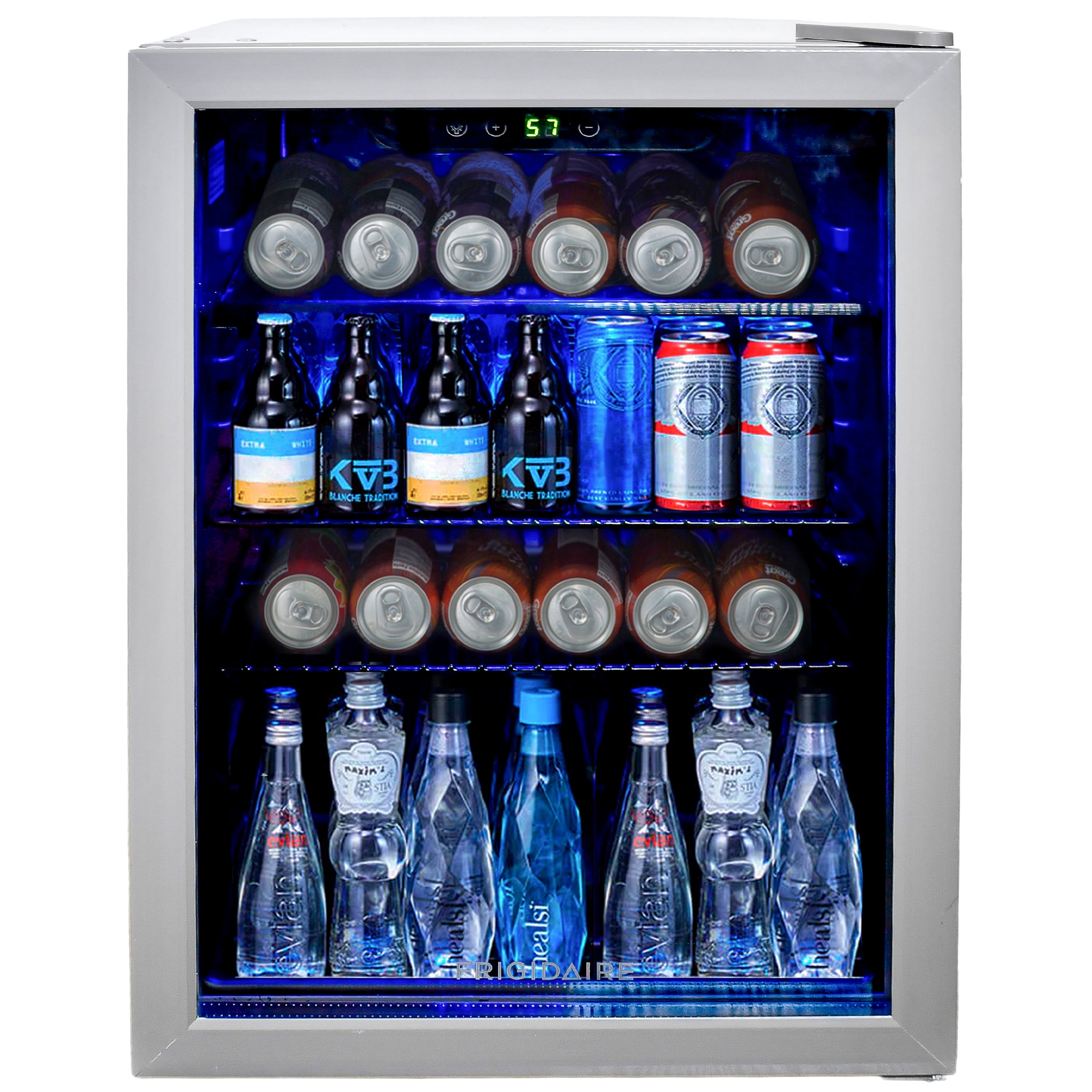 FRIGIDAIRE Beverage Refrigerator, Compact Mini Fridge with Digital Temperature Control, Fits 88 Cans