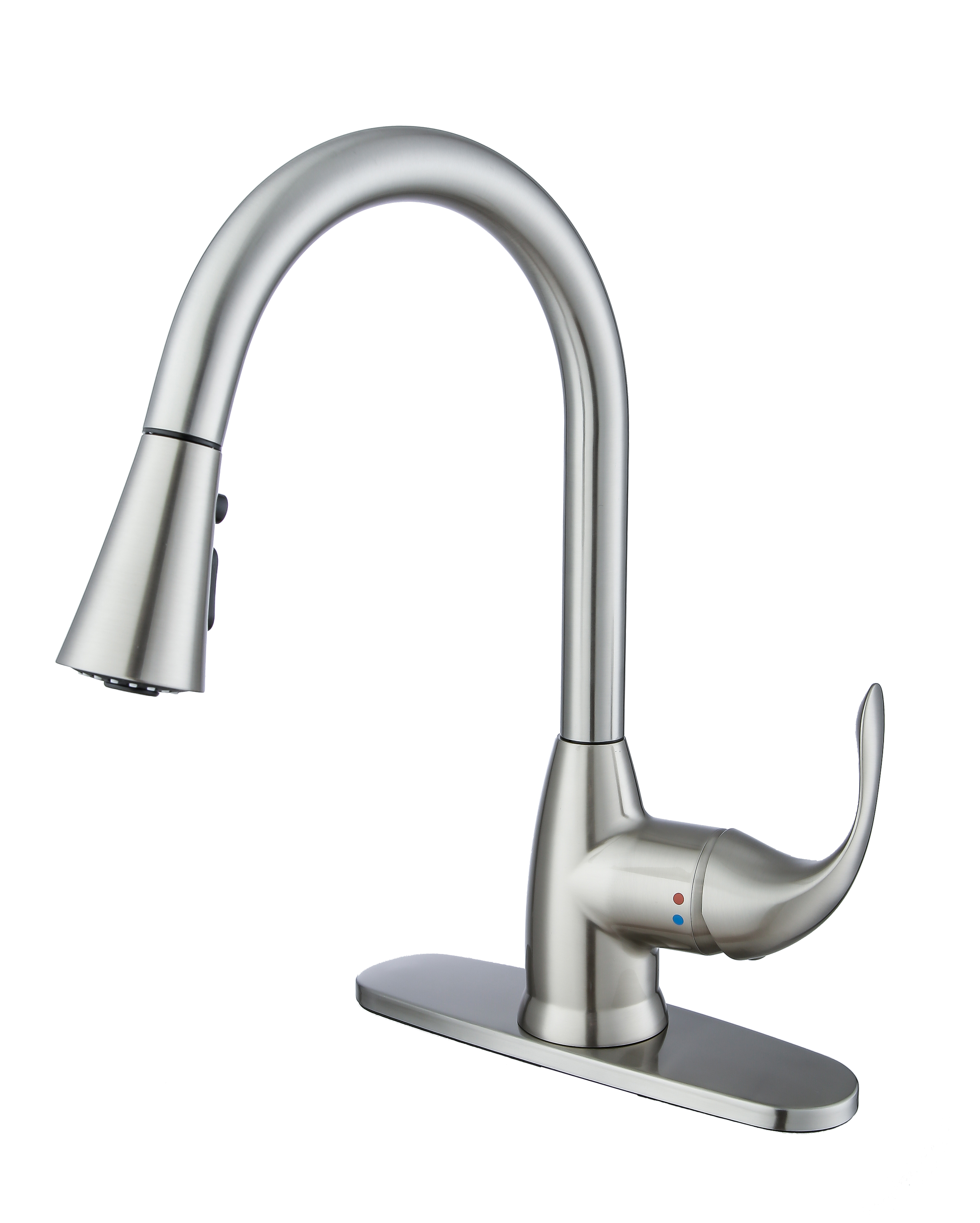 Frigidaire Alexis Single Handle Pull Down Kitchen Sink Faucet in Brushed Nickel with 3 Function Spray Head 23-Frigidaire-Alexis-BN - image 1 of 9