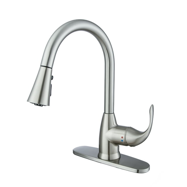 Frigidaire Alexis Single Handle Pull Down Kitchen Sink Faucet in Brushed Nickel with 3 Function Spray Head 23-Frigidaire-Alexis-BN