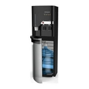 Frigidaire, Bottom Load Hot and Cold Water Dispenser, Built-In Cup Holder, 5 Gallon, Stainless Steel Door, Black