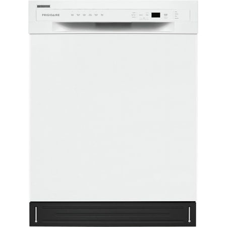 Frigidaire - 24" Compact Front Control Built-In Dishwasher with Stainless Steel Tub, 52 dBA - White
