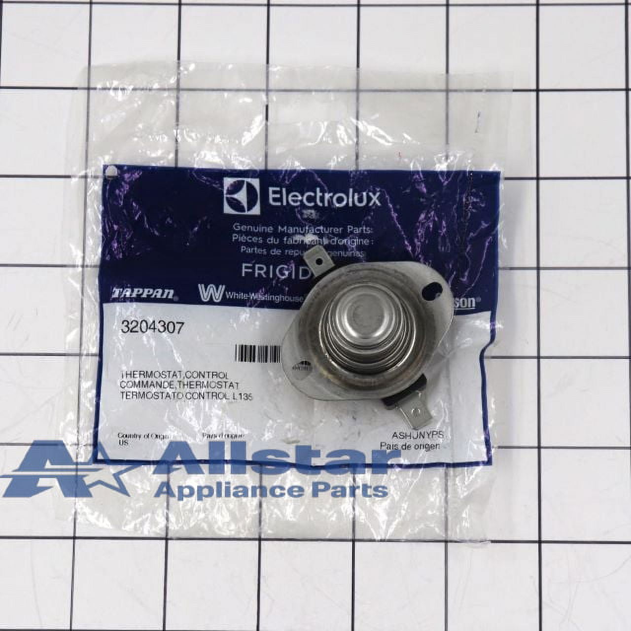 Frigidaire Dryer Cycling Thermostat 3204307