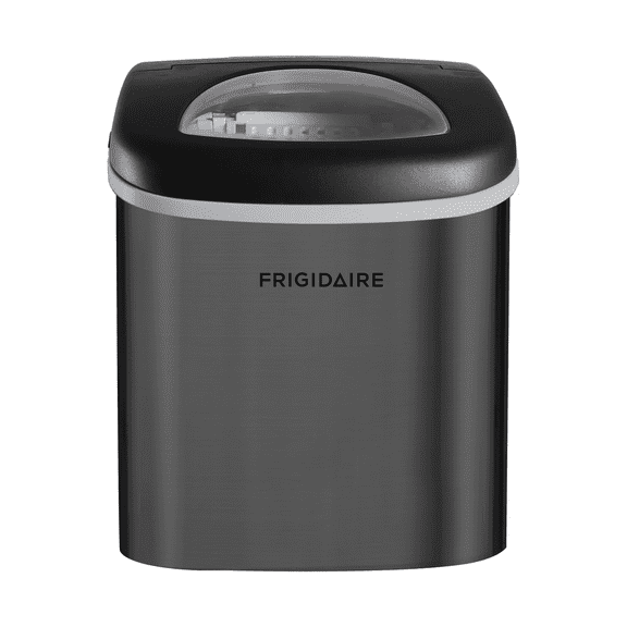 Frigidaire EFIC130-SSBLACK 26 lbs/Day Capacity Countertop Ice Maker, Black Stainless Steel