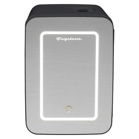 Frigidaire 6.5L 9-Can Mini Fridge with Lighted Mirror, Personal Cooler in Black