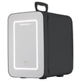 thumbnail interactive-video image 1 of Frigidaire 6.5L 9-Can Mini Fridge with Lighted Mirror, Personal Cooler in Black, 1 of 10