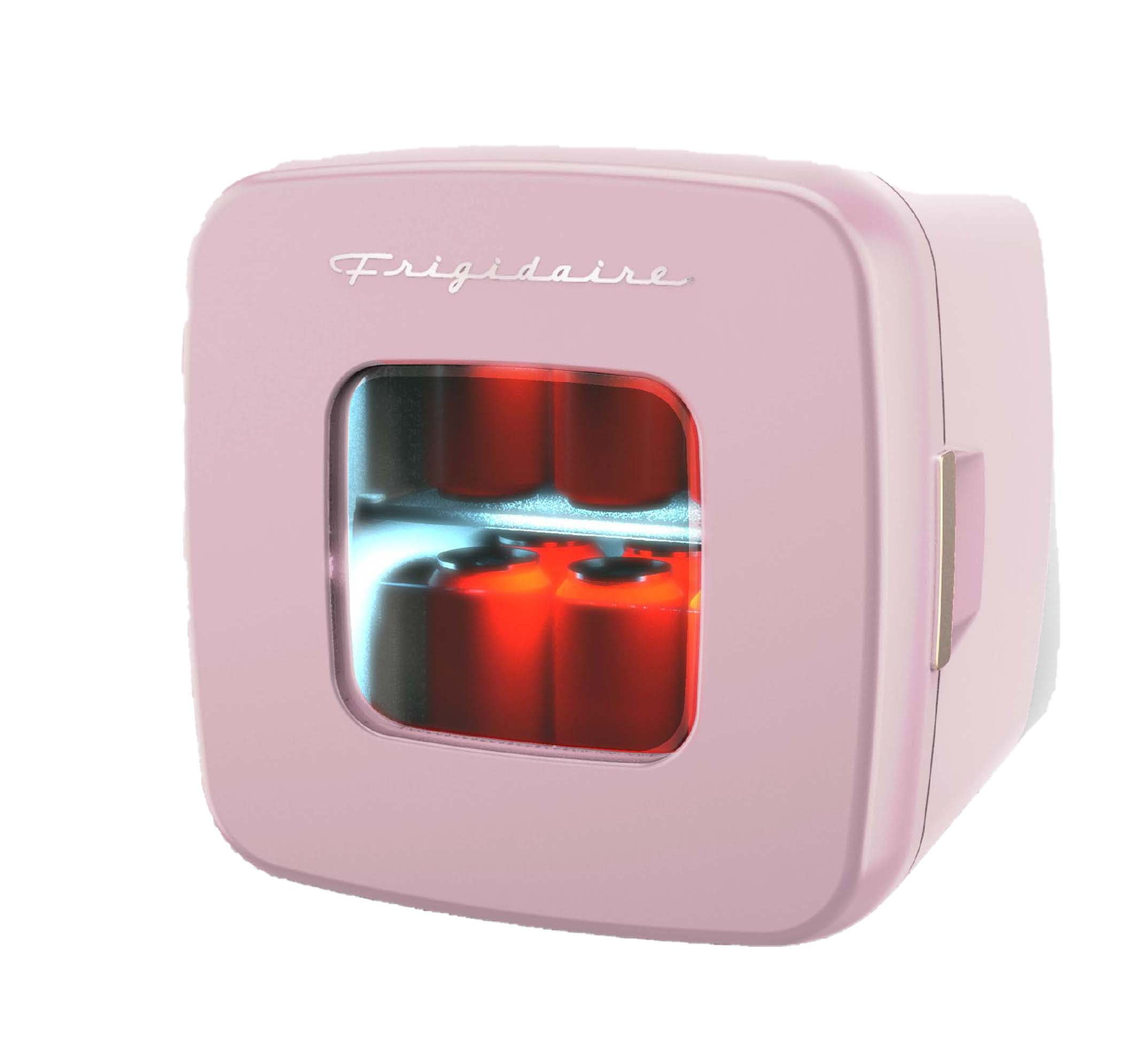Frigidaire Pink Retro Mini Personal Fridge Cooler with Shelf