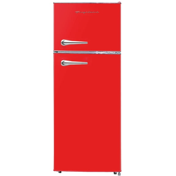 Frigidaire 7.5 Cu. ft. Retro Refrigerator, Top Mount Apartment Size Fridge, Red