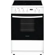 Frigidaire FCFE2425AW 24 Freestanding Electric Range with 4 Elements, Smoothtop Cooktop, Storage Drawer, Convection Oven, Viewing Window, Storage Drawer, in White