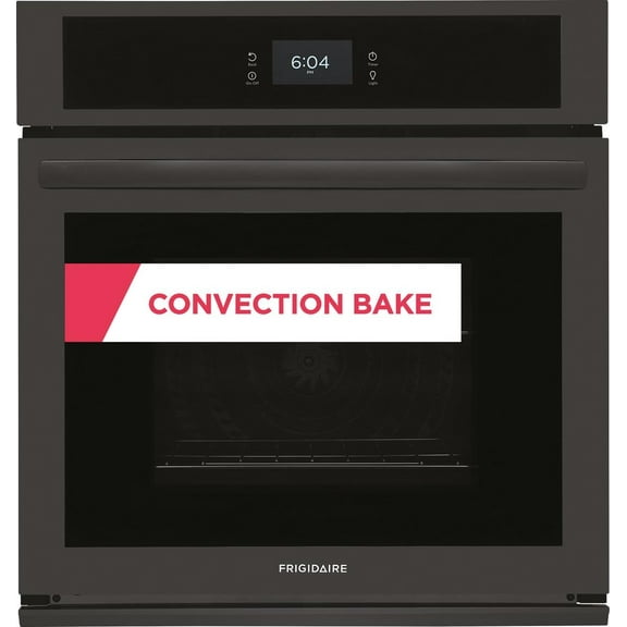 Frigidaire FCWS2727AB 27 inch Black Single Electric Wall Oven with Fan Convection