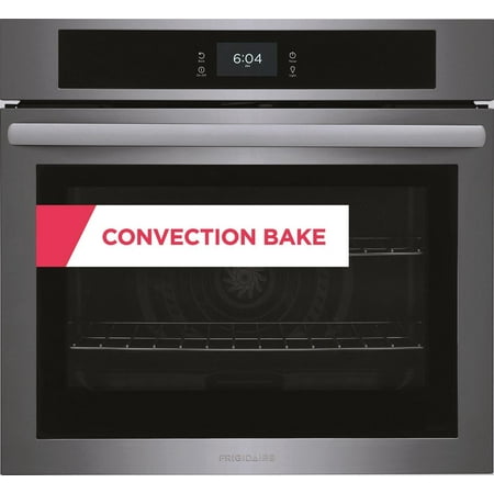 Frigidaire - 30" Built-in Single Electric Wall Oven with Fan Convection - Black Stainless Steel