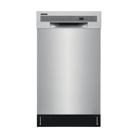 Frigidaire 18" Compact Front Control Built-In Dishwasher with Stainless Steel Tub, 52 dba - Stainless Steel