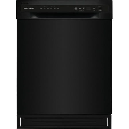 Frigidaire - 24" Compact Front Control Built-In Dishwasher with Stainless Steel Tub, 52 dBA - Black