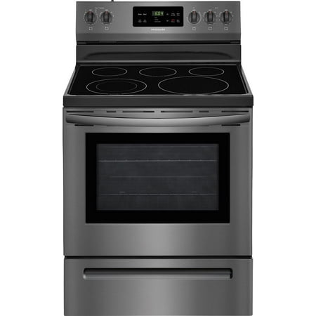 Frigidaire - 5.3 Cu. Ft. Self-Cleaning Freestanding Electric Range - Black stainless steel