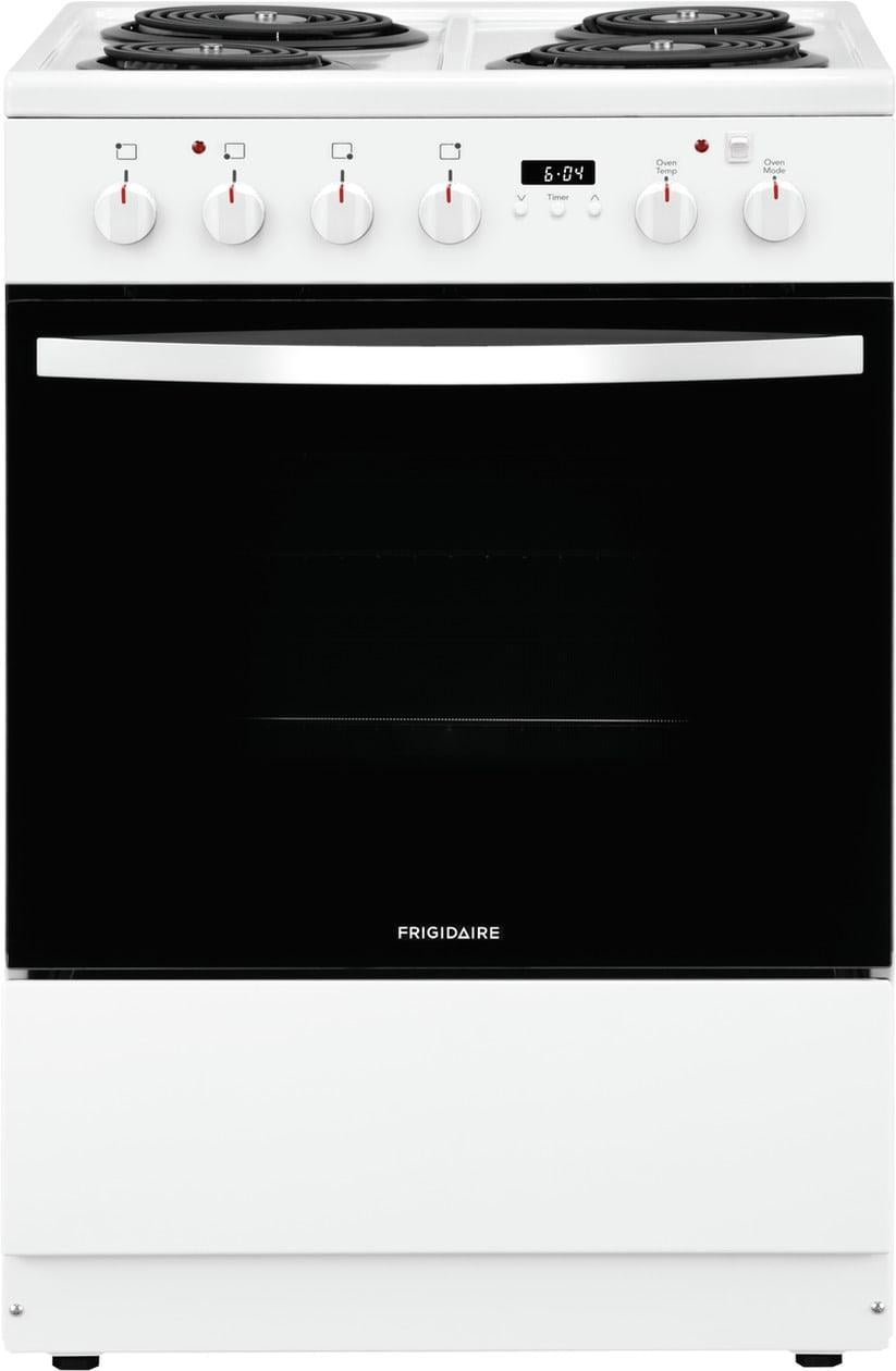 24-inch White Porcelain-Enamel Freestanding Electric Range