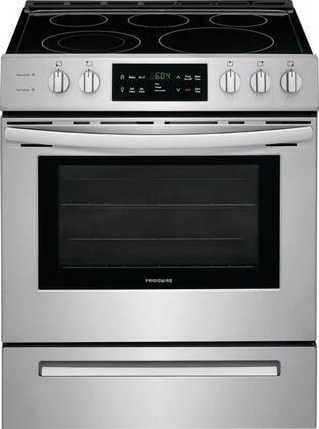 Frigidaire FFEH3054US 30 Slide-In Electric Range with 5 Elements 5 Cu. Ft. Oven Capacity Self Clean Keep Warm Zone in Stainless Steel - image 1 of 11
