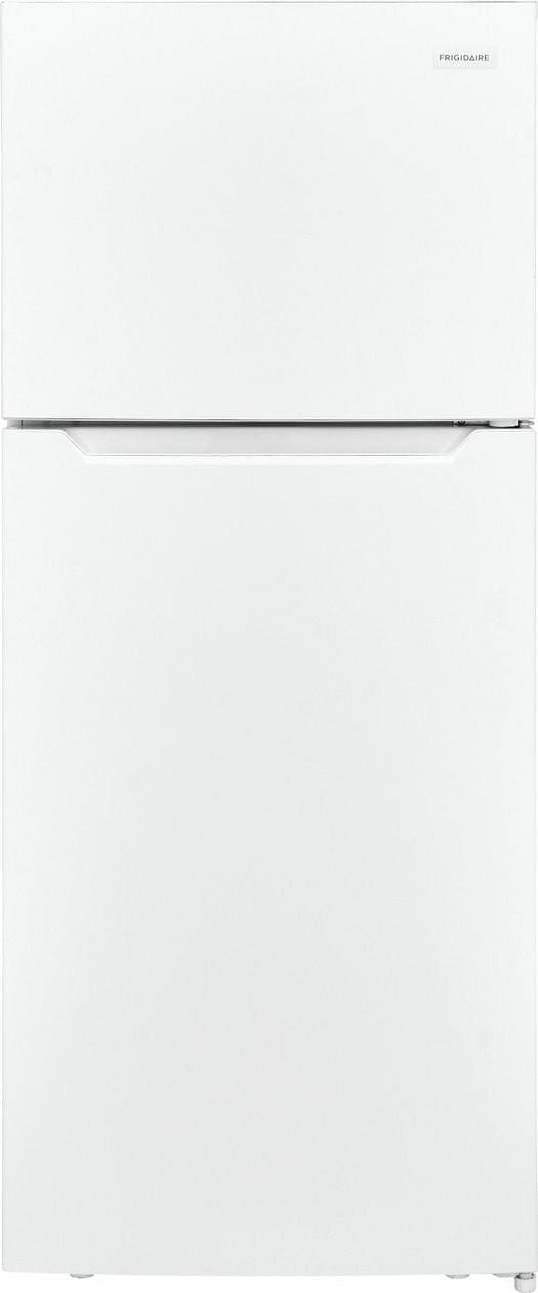 White Compact Top Freezer Refrigerator with Ice Maker