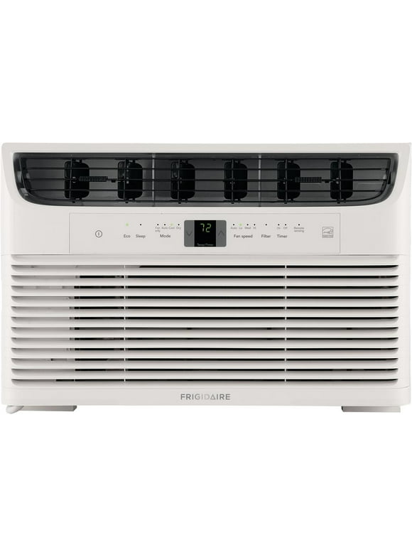 Frigidaire FFRE063WA1 19"" Window Mounted Room Air Conditioner with 6000 BTU Cooling Capacity Energy Star Certified Programmable 24-Hour On/Off Timer and Easy-to-Clean Washable Filter in White