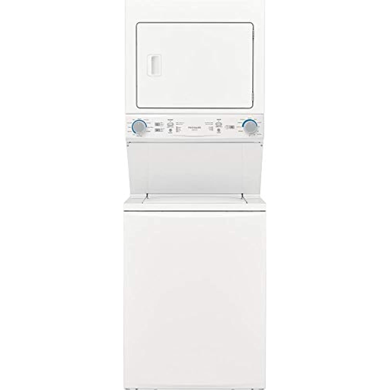 White Electric Stacked Washer and Dryer Combo