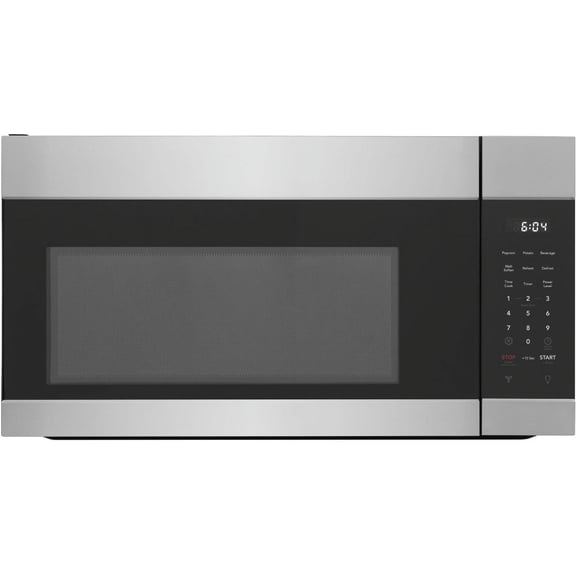 Frigidaire FMOS1746BS 1.7 cu. ft. Over-the-Range Microwave Oven featuring 1,000 Watts of power, a two-speed 300 CFM ventilation system, Quick Start and Auto Cook functions inished in stainless steel
