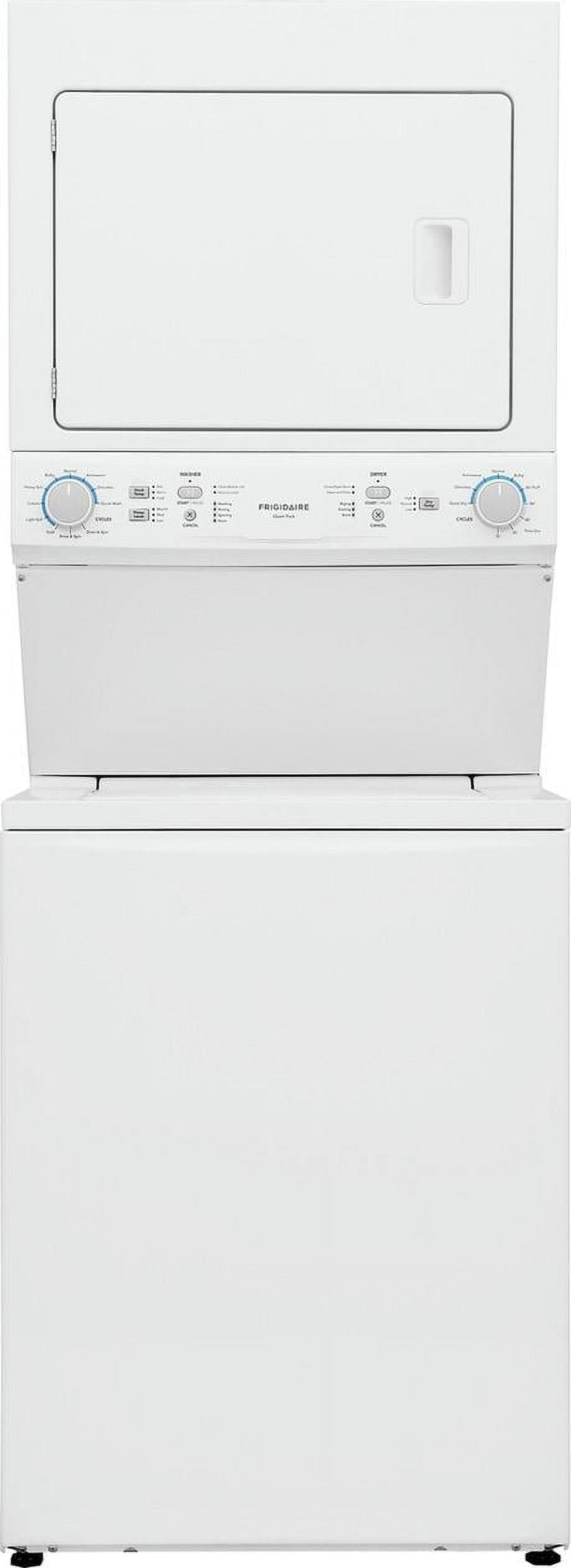 White Electric Stacked Washer and Dryer Combo