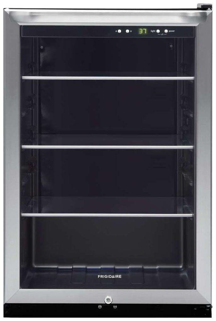 Stainless Steel Undercounter Beverage Cooler with Glass Shelves