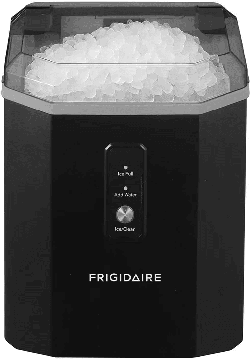 Frigidaire 33lb Countertop Nugget Pellet Ice Maker Self-Cleaning, Black, Model EFIC226